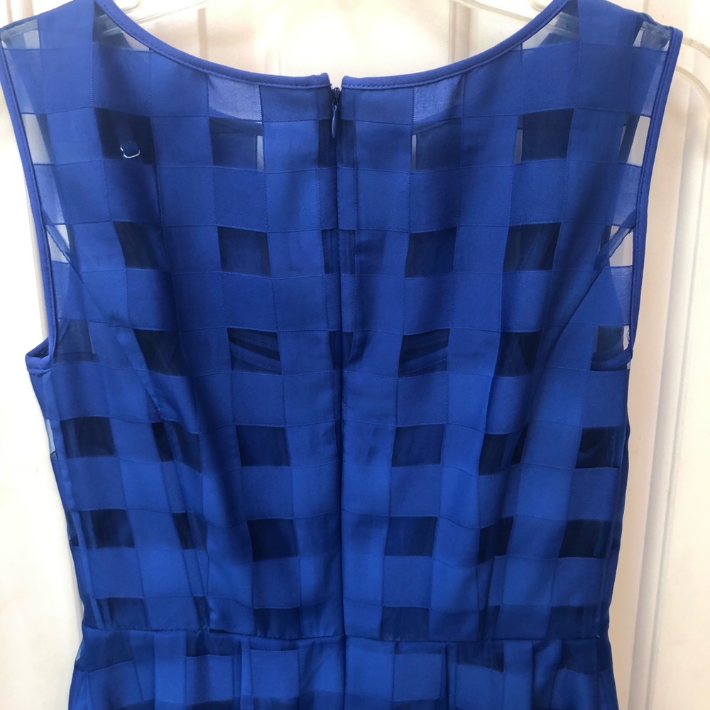 Ellen Tracy dress, royal blue, fitted waist, Sz 2 - Picture 11 of 14